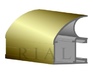 Профиль-ручка (асимметричная) KR001 -  Золото матовое (анод)