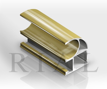 Профиль-ручка (асимметричная) KR01 - Золото глянец