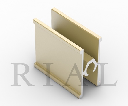 Горизонтальный межсекционный профиль KR09 - Золото глянец