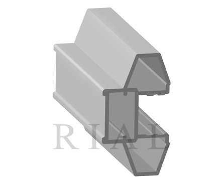 Вертикальный симметричный профиль KR150 - Хром глянец