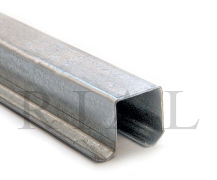 Ходовой металлический двуполозный профиль KH01 - Хром матовый (анод)